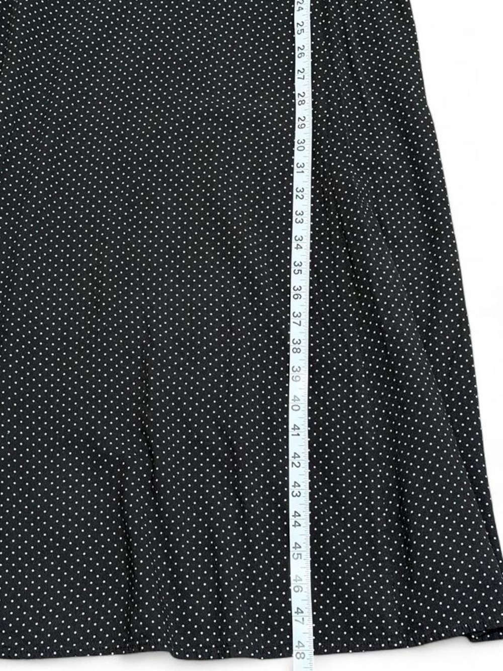 Express RARE Vintage 90s Black and White Polka Dot Maxi Sun Dress - Picture 5 of 5